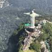 Corcovado christ rédempteur RIO vue du ciel